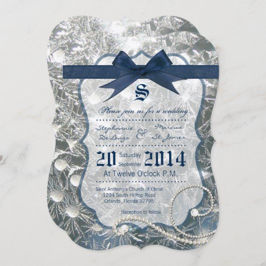 5x7 Uitnodiging tot het uitzenden van een winterwi (Voorkant / Achterkant)