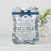 5x7 Uitnodiging tot het uitzenden van een winterwi (Staand voorkant)