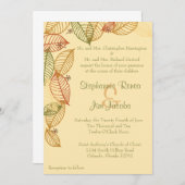 5x7 Uitnodiging voor bruiloft - Najaar terugval (Voorkant / Achterkant)