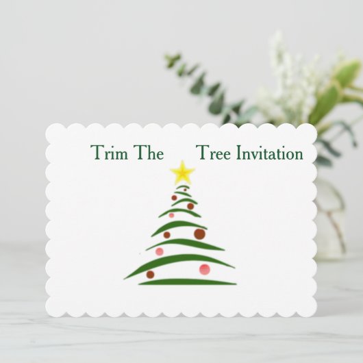 5x7 Uitnodiging voor Scalloped Holiday met envelop (Staand voorkant)