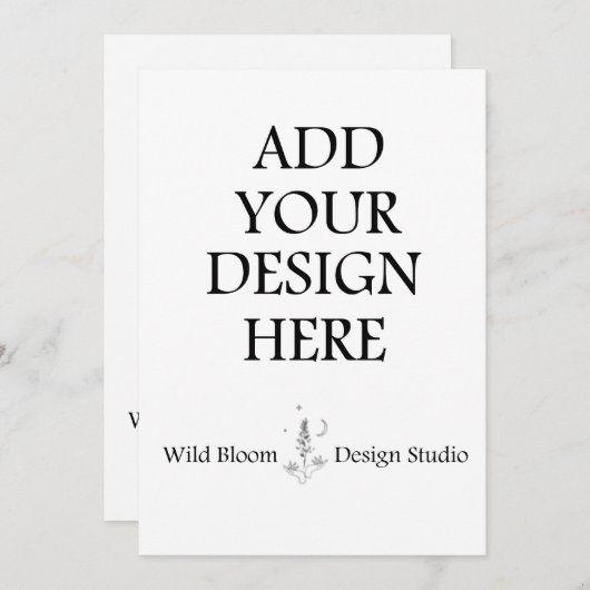 5x7" Uitnodigingskaarten Aangepaste Afdruk Kaart (Voorkant / Achterkant)