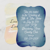 5x7 Uitnodigingssteun bruiloft eenvoudig Kaart (Voorkant / Achterkant)