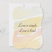 5x7 Uitnodigingssteun bruiloft eenvoudig Kaart (Achterkant)