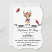 5x7 Verjaardag Uitnodiging boho hert Buck Head Bro (Voorkant)