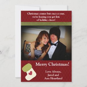 5x7 Vert / Blanc Noël Invitation à se mettre en pl