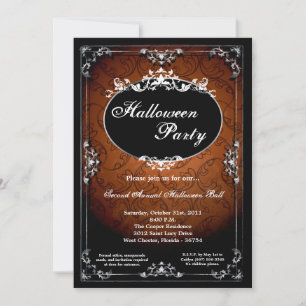 5x7 Verwerende uitnodiging van Broach Halloween Pa