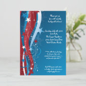 5x7 Vierde 4e juli Partij barbecue Uitnodiging (Staand voorkant)