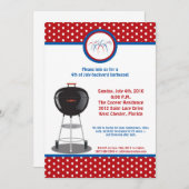 5x7 Vierde 4e juli Partij barbecue Uitnodiging (Voorkant / Achterkant)