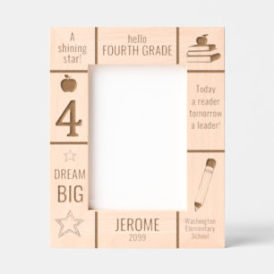 5x7 VIERDE GRAAD Basisschool Foto Aangepast Gegraveerde Lijstjes