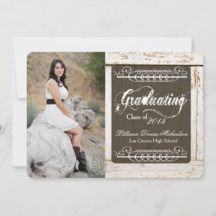 5x7 Vieux Blanc Grange Bois Masse Faire-part Senio