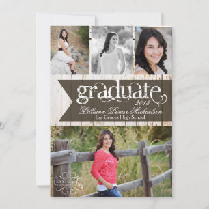 5x7 Vieux Blanc Grange Bois Masse Faire-part Senio