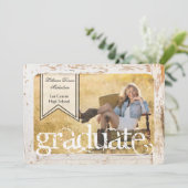 5x7 Vieux Blanc Grange Bois Masse Faire-part Senio (Debout devant)