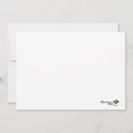 5x7 vlak uitnodigings sjabloon aanpasbaar kaart (Achterkant)