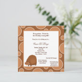 5x7 Warthog Pok-a-Dot Invitation de fête d'anniver (Debout devant)
