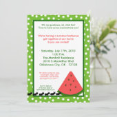 5x7 Watermelon Summer Picnic Barbecue Invitation (Debout devant)