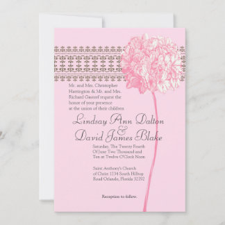 5x7 Weddenschap Uitnodiging Roze kant Floral