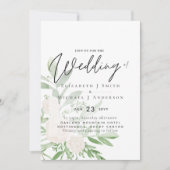 5x7 White Bouquet Script Overlay Budget Weddenscha (Voorkant)