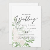 5x7 White Bouquet Script Overlay Budget Weddenscha (Voorkant / Achterkant)