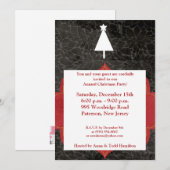 5x7 White Outline Christmas Tree Invitation (Devant / Derrière)