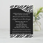 5x7 White Tiger Anima Print Baby shower Invitation Kaart (Staand voorkant)