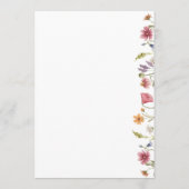 5x7" Wildflower Trouwtafel Menu Kaarten Flat Menu (Achterkant)