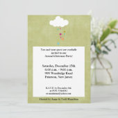 5x7 Winter Cloud / Snowflakes Noël Invitation (Debout devant)