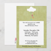 5x7 Winter Cloud / Snowflakes Noël Invitation (Devant / Derrière)