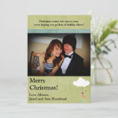 5x7 Winter Cloud / Snowflakes Noël Invitation (Debout devant)