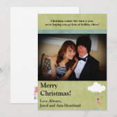 5x7 Winter Cloud / Snowflakes Noël Invitation (Devant / Derrière)