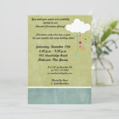 5x7 Winter Cloud / Snowflakes Noël Invitation (Debout devant)