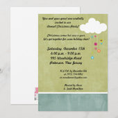 5x7 Winter Cloud / Snowflakes Noël Invitation (Devant / Derrière)
