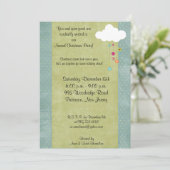 5x7 Winter Cloud / Snowflakes Noël Invitation (Debout devant)