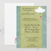 5x7 Winter Cloud / Snowflakes Noël Invitation (Devant / Derrière)