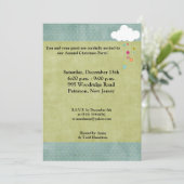 5x7 Winter Cloud / Snowflakes Noël Invitation (Debout devant)
