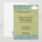 5x7 Winter Cloud / Snowflakes Noël Invitation (Devant / Derrière)