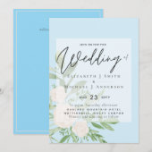 5x7 Wit Boeket Script Overlay Budget Bruiloft (Voorkant / Achterkant)