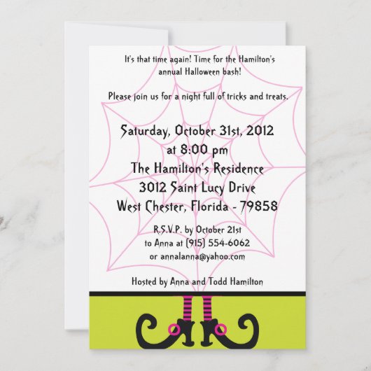 5x7 Witchays Halloween Party Invitation (Devant)