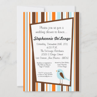 5x7 Woodland Bird Animal Baby shower Invitation Kaart