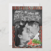 5x7 XMAS Camion de Noël Rouge Carte photo en bois (Devant)