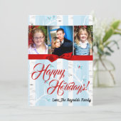 5x7 XMAS Carte photo d'hiver pour oiseaux de Noël (Debout devant)