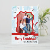 5x7 XMAS Carte photo d'hiver pour oiseaux de Noël (Debout devant)