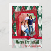 5x7 XMAS Carte photo vert doux Noël moche (Devant / Derrière)