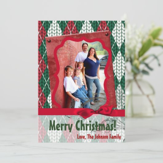 5x7 XMAS Carte photo vert doux Noël moche (Debout devant)
