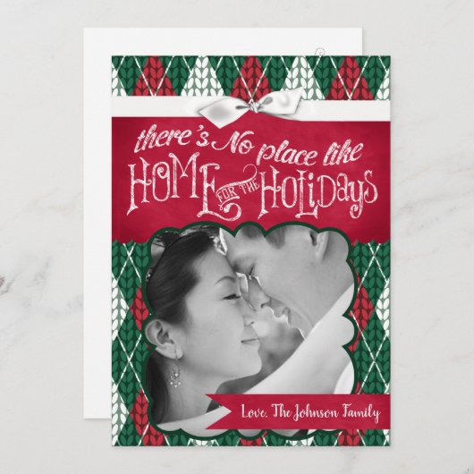 5x7 XMAS Carte photo vert doux Noël moche (Devant / Derrière)