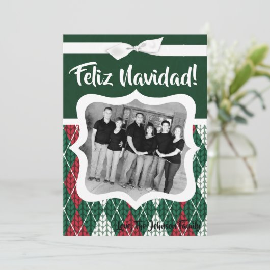5x7 XMAS Carte photo vert doux Noël moche (Debout devant)
