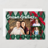 5x7 XMAS Carte photo vert doux Noël moche (Devant / Derrière)