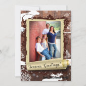 5x7 XMAS Cerf de Noël Bois Buck Doe Carte photo (Devant)