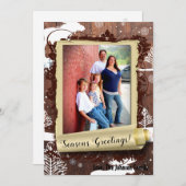 5x7 XMAS Cerf de Noël Bois Buck Doe Carte photo (Devant / Derrière)