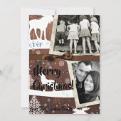 5x7 XMAS Cerf de Noël Bois Buck Doe Carte photo (Devant)