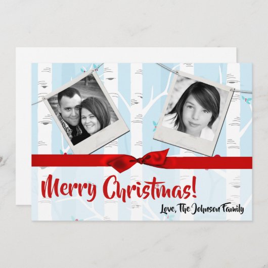 5x7 XMAS-kerstboomgaard winterfotokaart Feestdagenkaart (Voorkant / Achterkant)